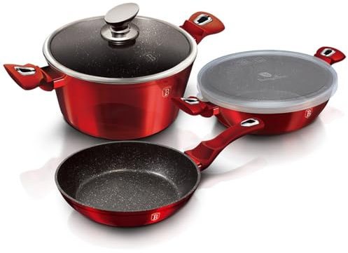 Berlinger Haus - BH/6780 - Set von 5 PCs Küchenschiffen, Bordeaux Edition von Metal Line