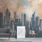 Livingwalls Vliestapete - Skyline Tapete in Beige, Braun und Grau - Wandtapete für verschiedene Räume - Wandbild XXL 2,80 m x 3,71 m