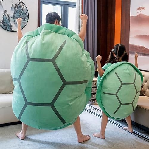 EHOTER Turtle Power Shell Giant Turtle Pillow Kawaii Wearable Turtle Shell Pillows Funny Cosplay Plush Cushion Giant Turtle Shell Wearable Pillow Gift for Kids Adults (60cm)