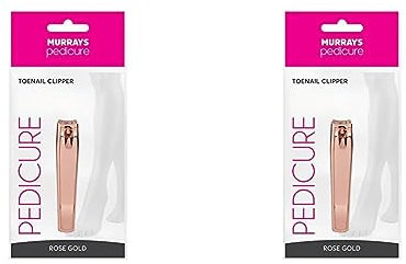 Murrays Manicure Toe Nail Metal Clipper, Rose Gold (Pack of 2)