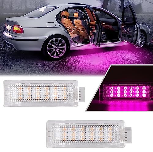 POPMOTORZ 2 Stücke LED Autotür Lichter, LED Innenbeleuchtung Autotürbeleuchtung für BMW 1 Series F20 F21 2 Series F22 F23 F45 F46 F87 3 Series F30 F31 F34 F35 F80 4 Series F32 F33 F36 F82, Rosa