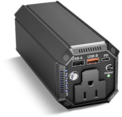 Power Bank con AC 100 W, caricatore portatile per laptop, batteria esterna 98 Wh/27000 mAh per laptop, PD 65 W tipo C, compatibile per roulotte all'aperto, campeggio,