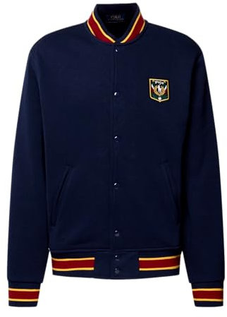 POLO RALPH LAUREN Herren R.L Naval Tigers Ralph 20 Fleece Sweater Jacke, Lorbeer-Wappen, Marineblau, X-Large
