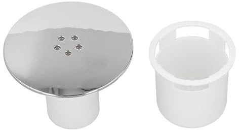 Tapa de tubo de drenaje de ducha, utilizada para filtro de drenaje de ducha redondo, tapa de repuesto para cesta de rejilla de repuesto (plata)
