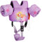 MoKo Kinder Schwimmflügel, Cartoon Schwimmweste mit Schultergurt Schwimmtraining Jacke Schwimmende Badeanzug Schwimm Zubehör mit Doppel Schnalle für 13-30 lbs Jungen Mädchen, S, Lila & Stern Nixe