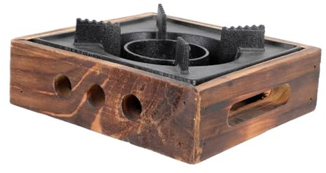 Kisangel Cuisinière De Camping 1 Pc Poêle à En Fonte Réchaud Poêle à Marmite Réchaud à Gaz De Camping Barbecue Coréen Réchaud à Carré Brûleur Portatif Cuisinière Nourriture Bois Extérieur