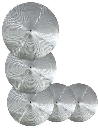 Juego De Platillos De Instrumentos De Percusión, Batería Plateada De 5 Uds., Platillos De 14''/16''/18''/20'' Con Bolsa Juego de Platillos