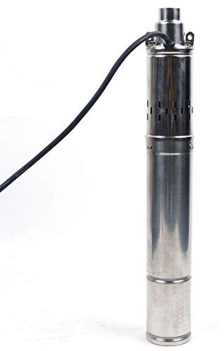 Soudesileim 3 Brunnenpumpe, 250w Screw 20m Kabel Sandresistente, Tiefbrunnenpumpe Mit 1600L/H| Max. Förderhöhe 80m, Schraubenpumpe Für Grundwasser Und Bewässerung (3 Zoll)