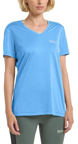 Jack Wolfskin Damen Crosstrail Women T-Shirt, Mid Blue, XXL EU