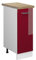 Vicco Apothekerschrank R-Line, Bordeaux Hochglanz/Weiß, 30 cm, AP Eiche