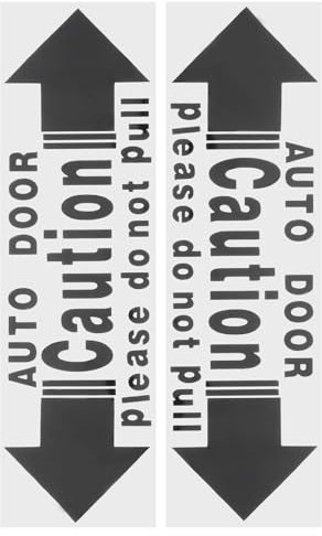 JECOMPRIS 2 Pcs Car Door Open Stickers: Please Do Not Pull Warning Stickers Open Warning Safety Sign Anti-Collision Auto Stickers Warning Universal,Black