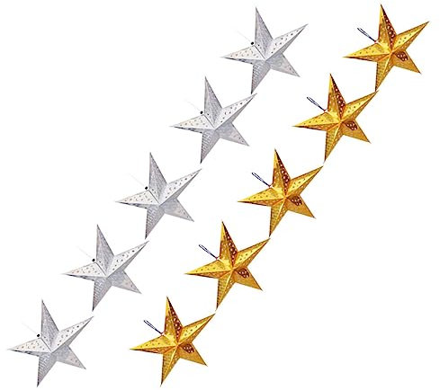 Gadpiparty 10stücke Papierstern Lampenschirm Faltbare Sternenlaterne Für Weihnachten Hängende Lampe Schutzhülle Für Kronleuchter Im Wohnzimmer Schlafzimmer