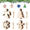 40 Pcs Wooden Christmas Decorations, Wood Slices Crafts Hanging Ornaments, Baubles and Embellishments for DIY Xmas Tree Decoration