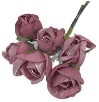 36 Fiori Fiorellini da bomboniera Artificiali Traslucido 2 cm | Vari Colori in Offerta | CREAZIONE BOMBONIERE Fai da Te Fiore per bomboniere (Rosa Antico)