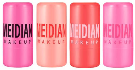 4 pcs jelly blush set blush stick all-in-one blush for eyes cheeks and lips refreshing and moisturizing jelly tint sticks makeup set for girls and women