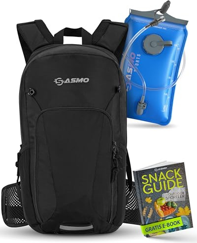 SASMO Fahrradrucksack Herren & Damen mit Thermofach - MTB Rucksack | Fahrrad rucksack, Gurttasche, Helmnetz, Regenschutz, isoliertes Fach, Hüftflügel, wasserdicht, ideal für Tagestouren