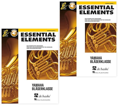 Einsteigerset: 2x Essential Elements für Horn Band 1 (Doppelpack) ( 0570-00-404 DHE, 9789043171625) + Soundman-Notenheft + 2 Notenbleistifte