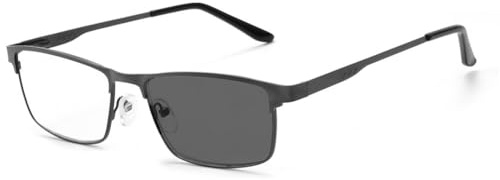 Cleemy Intelligente photochrome Brille für Kurzsichtigkeit mit Blaulichtfilter Einstärkenbrille Kurzsichtige für Männer Frauen Anit UV Sonnenbrillen