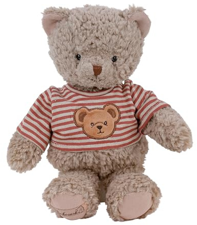 Bukowski Teddybär Colin grau/rot mit T-Shirt 25 cm Plüschteddybär