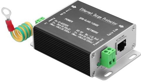 GINTOOYUN Ethernet Surge Protector Gigabit, Ethernet Lightning Arrest Network Überwachung Kamera Stromversorgung 2-in-1 Blitzstopp