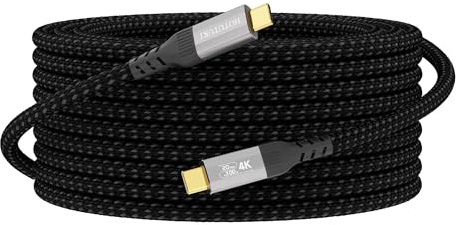 HOTUTUKI USB C to USB C Cable 3 M, USB 3.2 Gen2 Compatible with Thunderbolt 3/4 Cable, 20Gbps High Speed Data Transfer, 100W 20V/5A Fast Charging type c Cable, 4K@60Hz Video Output
