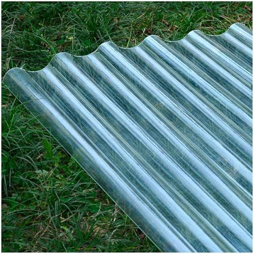 Paneles Para Tejado De Policarbonato Transparente De 1mm,Placa Ondulada,Paneles De Iluminación Natural Protección UV,Láminasde Plástico De Repuesto Para Cobertizos,9Pcs-0.9x0.5m/35x20in
