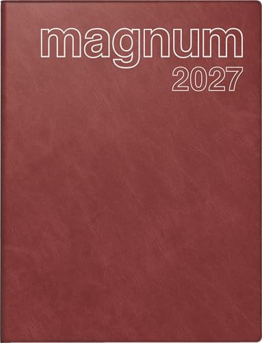 rido/idé 7027042297 Buchkalender Mod. magnum 2027 183×240 mm, Kunststoff, weinrot