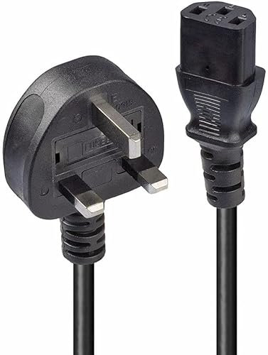 ABC Products C13 Kettle PC Power Computer Power Supply Adapter IEC Cord Mains Cable Lead UK Plug for Monitor, Printer, Photocopier, Screen, TV, Treadmill, Audio, Amps etc 1.8M Long