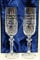 Engraved/Personalised Pair of Crystal Champagne Flutes Glass Gift For Bride & Groom/Wedding/Silver/Ruby/Golden Anniversary/Retirement/Leaving Present