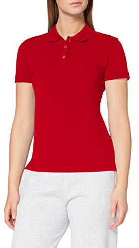 CliQue Damen Regular Fit Poloshirt,rot, 42 EU (Herstellergröße:X-Large)