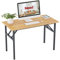 Need Klapptisch Computertisch Schreibtisch Klassischer Klappbarer Tisch 120CM aus Holzwerkstoffen und Metallframe,Konferenztische,PC Tisch Bürotisch Esstisch für Zuhause und Büro,120 * 60CM,AC5BB