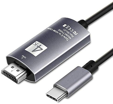 USB-C to HDMI Cable 4K USB 3.1 Type-C (Thunderbolt 3 Compatible) to HDMI Cable for Macbook/Macbook Pro, Samsung Galaxy S23 S22 S21 S20 S10 Note 8, Google Pixel/Pixel XL/ChromeBook Pixel, LG V30 3m