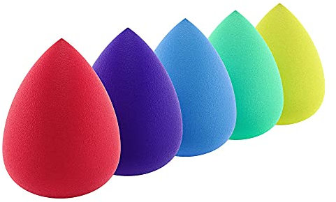 Beauty Sponge Makeup Blender - 5-Piece Set by Zenda Naturals - for Liquid or Powder, Concealer and Foundation Applicator - Makeup Sponges for Cosmetic Blending