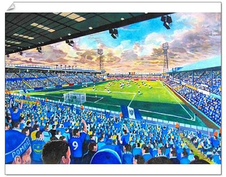 Fratton Park Stadium Fine Art Print - Portsmouth FC - Print 10x8 (25x20cm) (14645935)