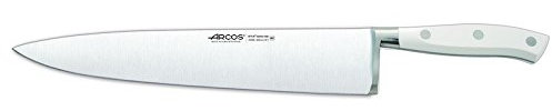 Arcos Serie Riviera Blanc - Cuchillo Cocinero - Hoja de Acero Inoxidable Forjado NITRUM 300 mm - Mango de Polioximetileno (POM) Color Blanco