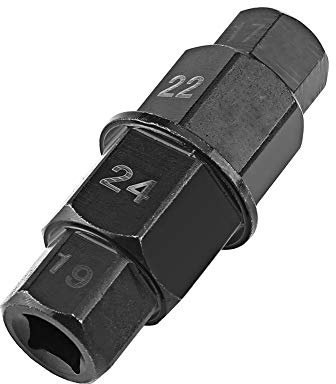 Outil de Suppression de Roue, Keenso Outil de Dépose de Tournevis Douille 6 Pans Démontage Outil d'Axe Démonte Hexagonal 17 19 22 24mm de Moto Roue Arrière Avant