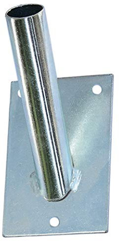 Fahnenhalter Fahnenmasthalter Fahnenwandhalter Fahnenmast Fahne Flagge Einzelhalterung Silber Verzinkt