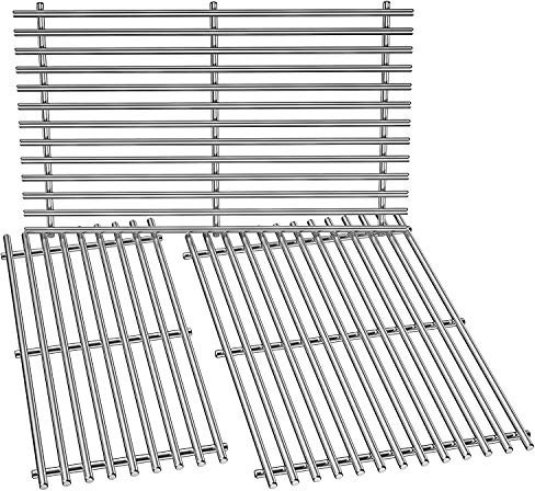 Stanbroil - Griglie a gas in acciaio inox per Weber Summit 600 Series Summit E/S 640/650/660/670 con scatola affumicatrice, pezzi di ricambio per Weber 67552 – Set di 3