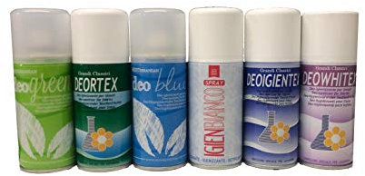 RAMPI Deodorante Tessuti Spray Igienizzante Abiti Profumo per Ambiente Abiti Tende Divani Cassetti Armadi Speciale Lavanderie Idea Regalo 6x150 ml