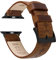 Barton Uhrenarmbänder aus genarbtem Leder, kompatibel mit allen Apple Watch-Modellen, 42 mm, 44 mm Large Apple Watch (42mm or 44mm) Karamellbraunes Leder und Nähte.