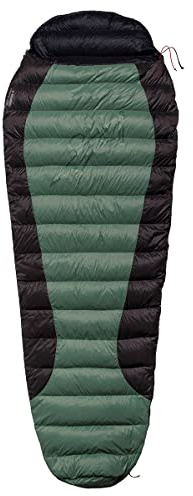 Warmpeace Viking 300 Schlafsack, Green-Grey-Black, Lang, 170cm, Unter minus 5 Grad Celsius, Winter, Erwachsene, Unisex