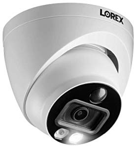 Lorex Indoor/Outdoor 4K Dome Security Camera, Add-On Analog Camera for Wired Surveillance System, Active Deterrence, Color Night Vision Motion, 1 Dome Camera