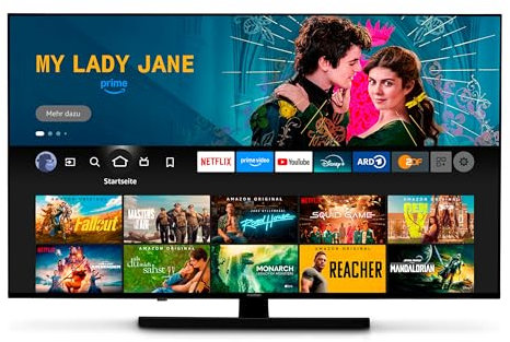 MEDION 163,9 cm (65 Zoll) QLED Fernseher (Fire TV, 4K Smart TV, Dolby Vision HDR, Dolby Atmos, Prime Video, Bluetooth, DVB-T2, MD 865800)