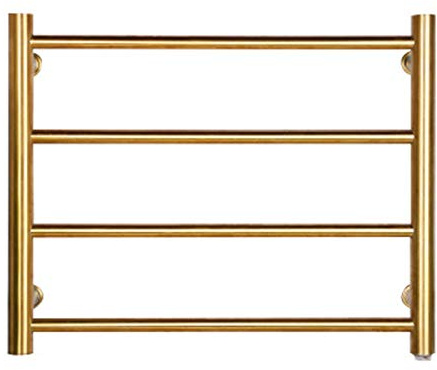 WPHH Toallero Eléctrico Inteligente con Calefacción, Calentador De Toallas Dorado De Lujo, Radiador Toallero Montado En La Pared De Acero Inoxidable 304 para Baño,Hardwired