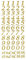 15mm Glitter / Diamante Number Stickers - Self Adhesive Birthday Card Embellishments (Gold Glitter Script)