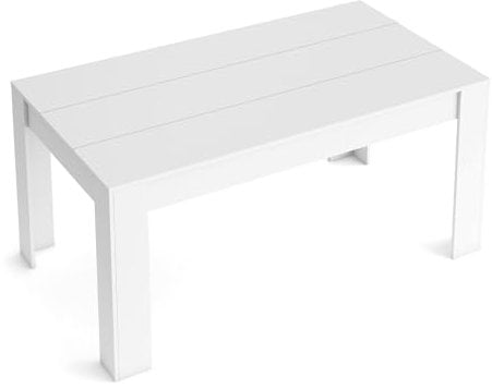 Skraut Home | Mesa Extensible Kai hasta 200 cm | 76 x 140 x 90 cm | para Cualquier Ocasión | Blanca | Ideal en Comedor o Cocina | Estilo Moderno | Madera Blanca