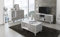 Skraut Home | Ensemble Buffet + Meuble TV + Table Basse pour Salon | Modèle Wind | Ensemble Salle à Manger | Structure Résistante | Montage Facile | Finition Blanc/Ciment