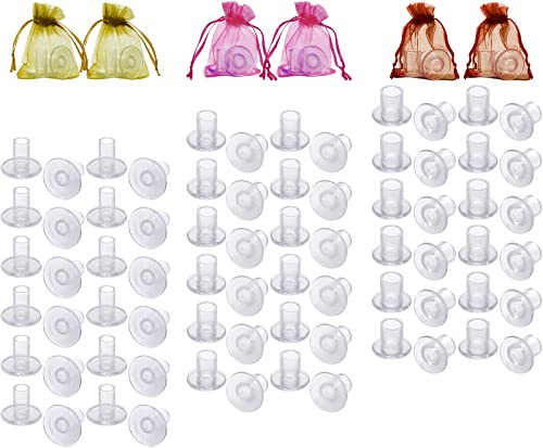 WHXGQ Heel Stoppers for Grass - 42 Pairs 3 Sizes High Heel Protectors for Women Wedding Shoes, Clear Grass High Heel Protectors for Walking on Grass and Uneven Floor – S, M, L, Clear