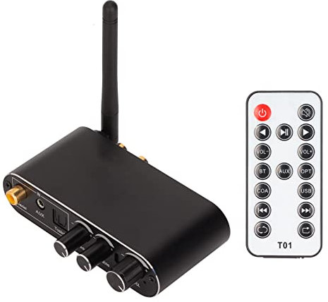 Digital zu Analog Audio Konverter, 2 Geräte Verbinden Bluetooth DAC Konverter, Unterstützt Lautstärkeregelung, Musikumschaltung für PS3//DVD/TV/Heimkino