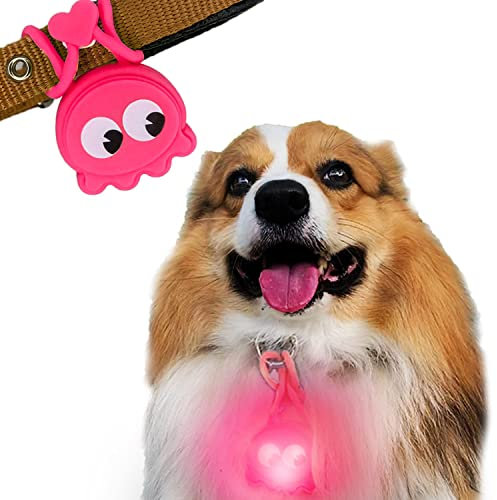 LaRoo Pendentifs pour Colliers Chien, Etanche Silicone Souple Sécurité Clignotant à LED Lumineux pour Les Sports de Plein Air et Promener le Chien Chats